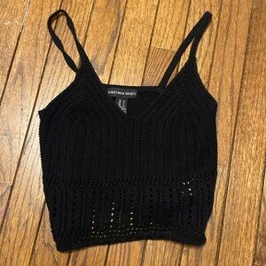 Crotched Black Top from Streetwear Society